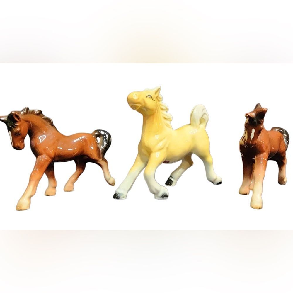 Vtg UCAGCO Ceramics Japan Palamino Horse Western Rustic Decor Equestrian